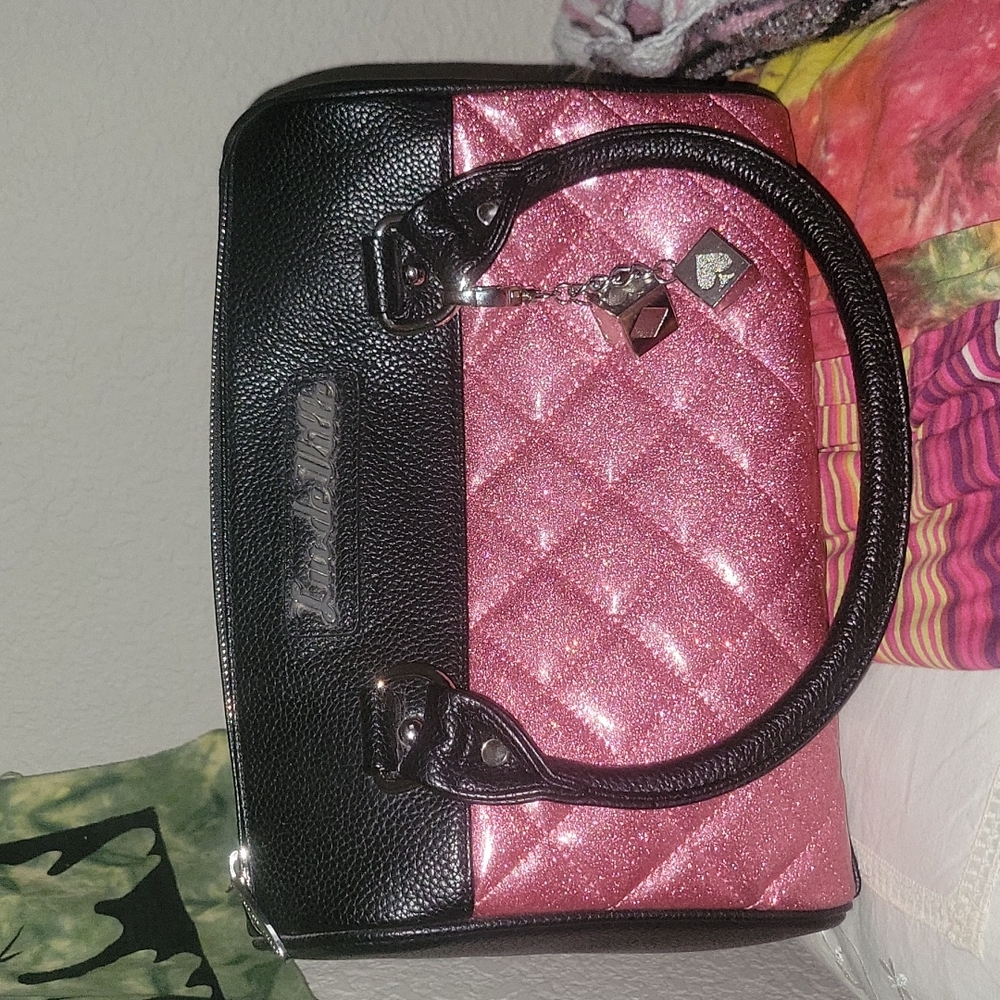 Lux de Ville  mini Atomic pink + black tote